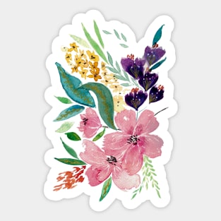 Multimedia watercolor floral Sticker